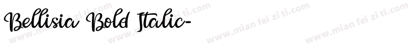 Bellisia Bold Italic字体转换